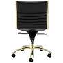Dirk Black Faux Leather Low Back Swivel Office Chair in scene