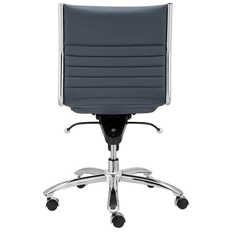 Image 5 Dirk Blue Armless Adjustable Swivel Office Chair more views