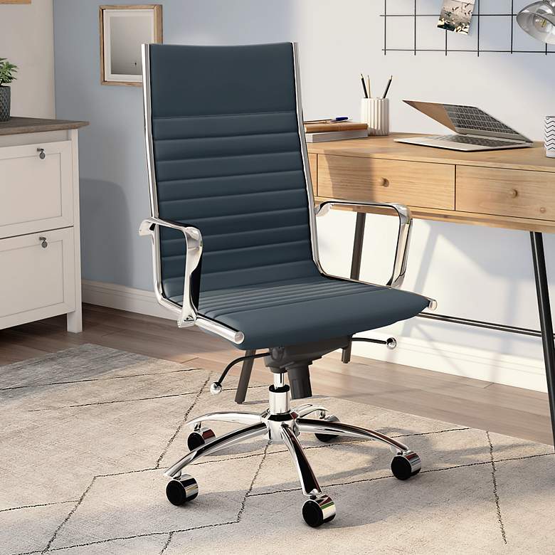 Image 1 Dirk Blue High Back Adjustable Swivel Office Chair