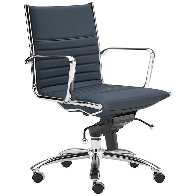 Image 1 Dirk Blue Low Back Adjustable Swivel Office Chair