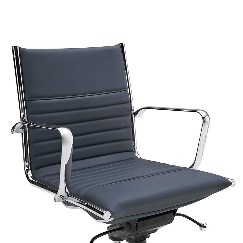 Image 2 Dirk Blue Low Back Adjustable Swivel Office Chair more views