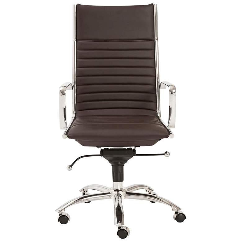 Image 1 Dirk Brown Leatherette High Back Adjustable Office Chair