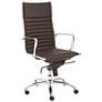 Dirk Brown Leatherette High Back Adjustable Office Chair