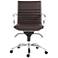 Dirk Brown Leatherette Low Back Adjustable Office Chair