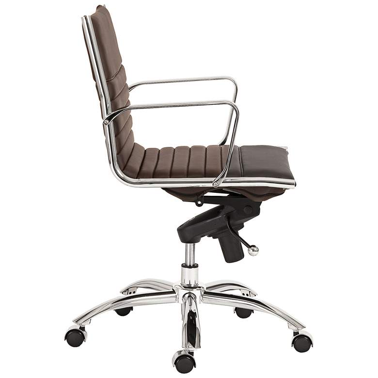 Image 4 Dirk Brown Leatherette Low Back Adjustable Office Chair more views