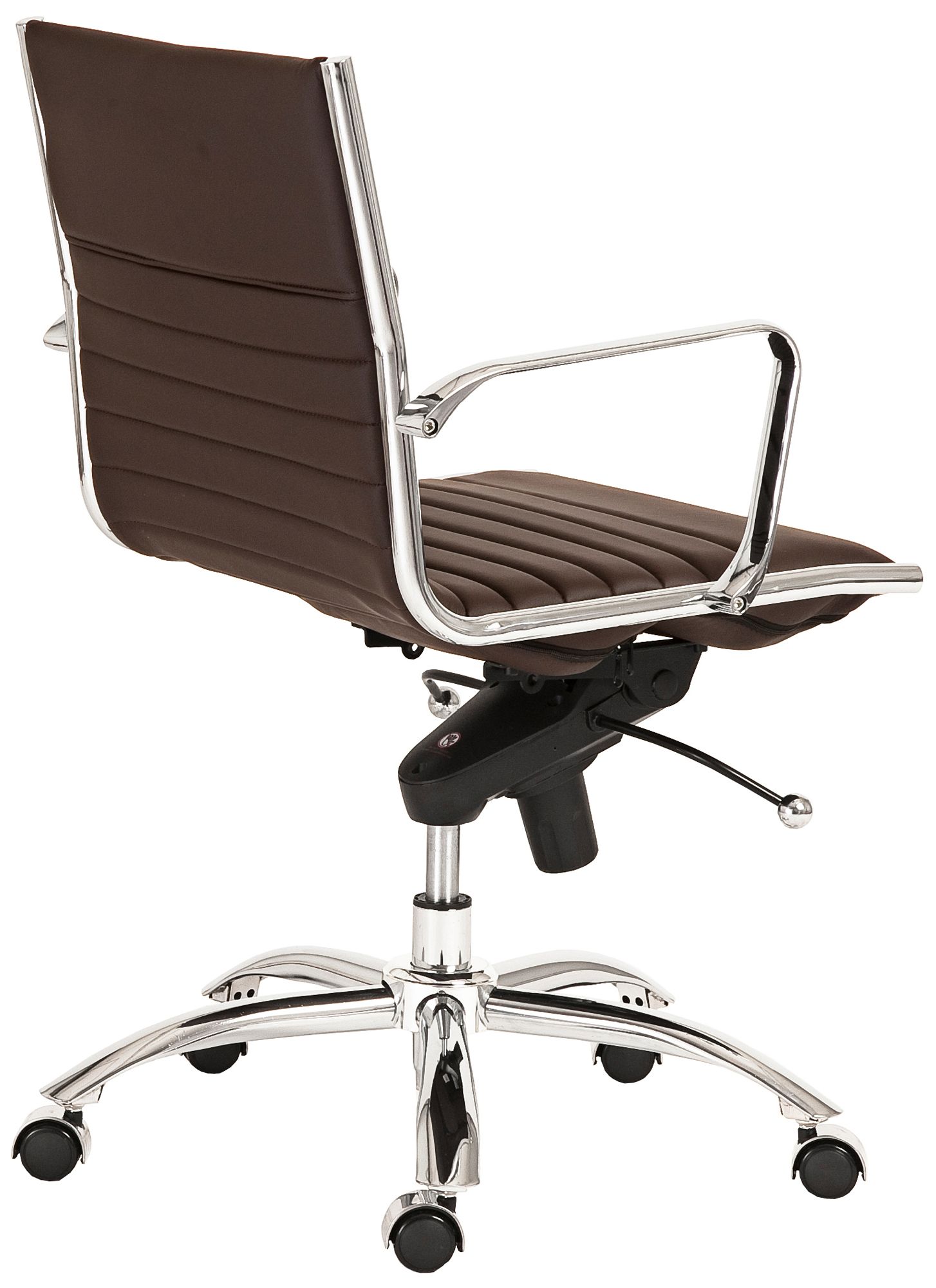 Image 5 Dirk Brown Leatherette Low Back Adjustable Office Chair more views