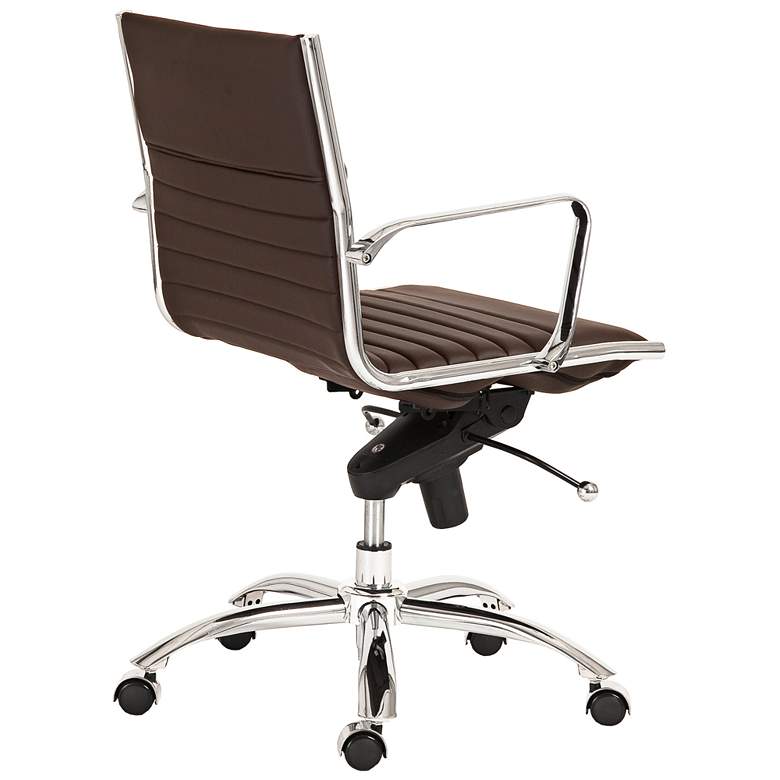 Image 5 Dirk Brown Leatherette Low Back Adjustable Office Chair more views