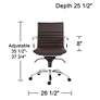 Dirk Brown Leatherette Low Back Adjustable Office Chair