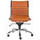 Dirk Cognac Leatherette Armless Low Back Office Chair