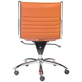 Image5 of Dirk Cognac Leatherette Armless Low Back Office Chair more views