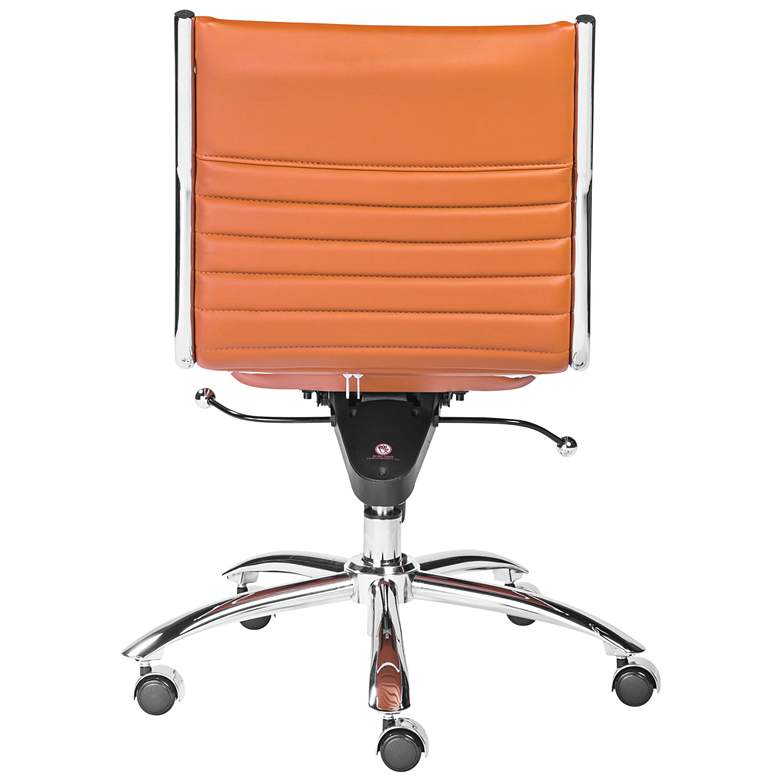 Image 5 Dirk Cognac Leatherette Armless Low Back Office Chair more views