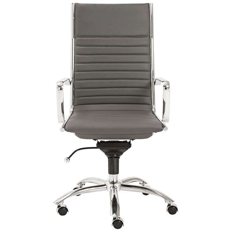 Image 2 Dirk Gray Leatherette High Back Adjustable Modern Office Chair