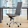 Dirk Gray Leatherette High Back Adjustable Modern Office Chair