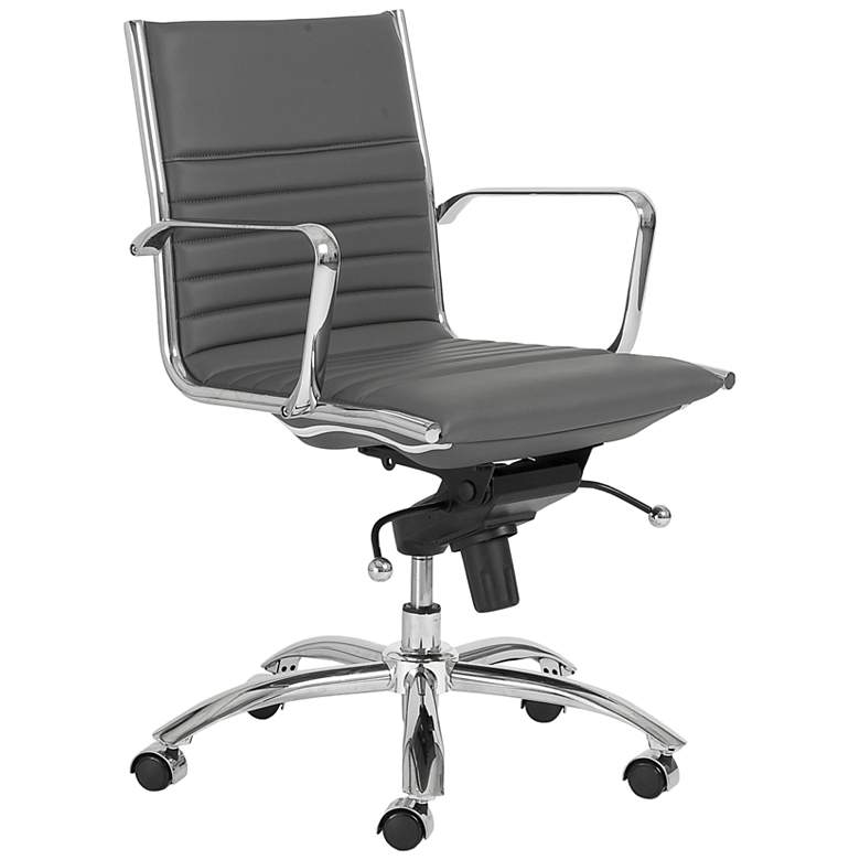 Image 2 Dirk Gray Low Back Adjustable Swivel Office Chair