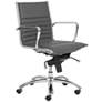 Dirk Gray Low Back Adjustable Swivel Office Chair