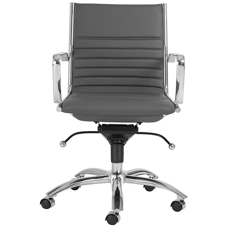 Image 3 Dirk Gray Low Back Adjustable Swivel Office Chair more views