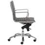 Dirk Gray Low Back Adjustable Swivel Office Chair