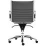 Dirk Gray Low Back Adjustable Swivel Office Chair