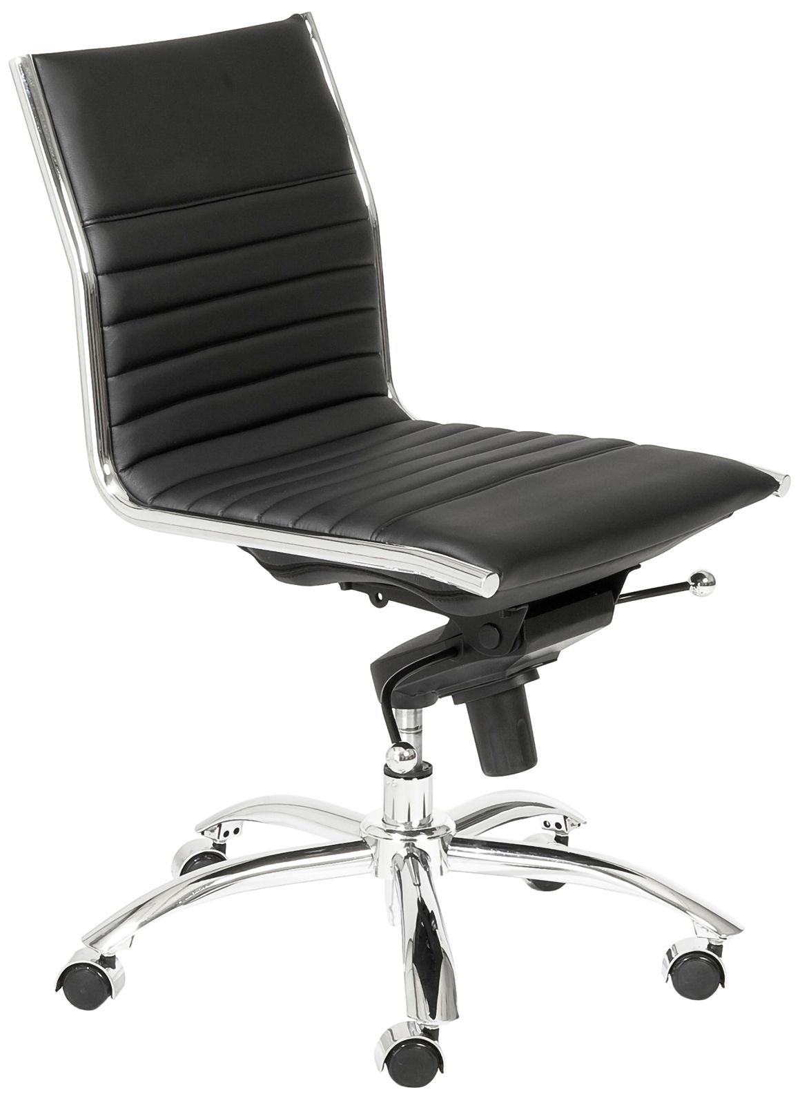 Thumbnail2 of Dirk Low Back Armless Black Office Chair more views