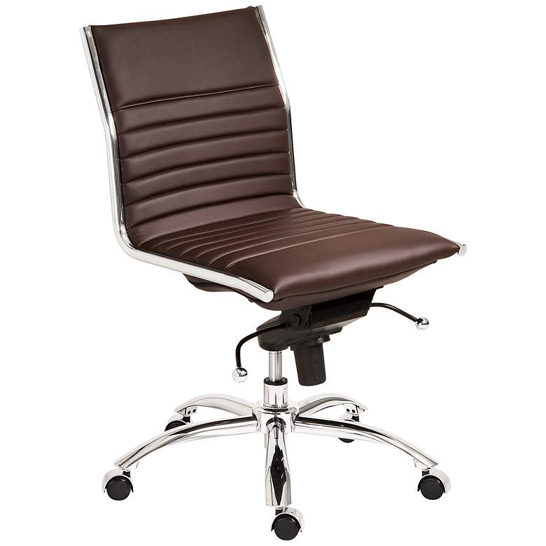 Image 1 Dirk Low Back Armless Brown Office Chair