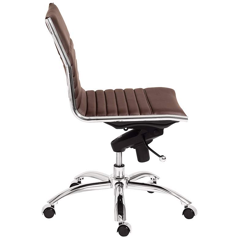 Dirk Low Back Armless Brown Office Chair more views