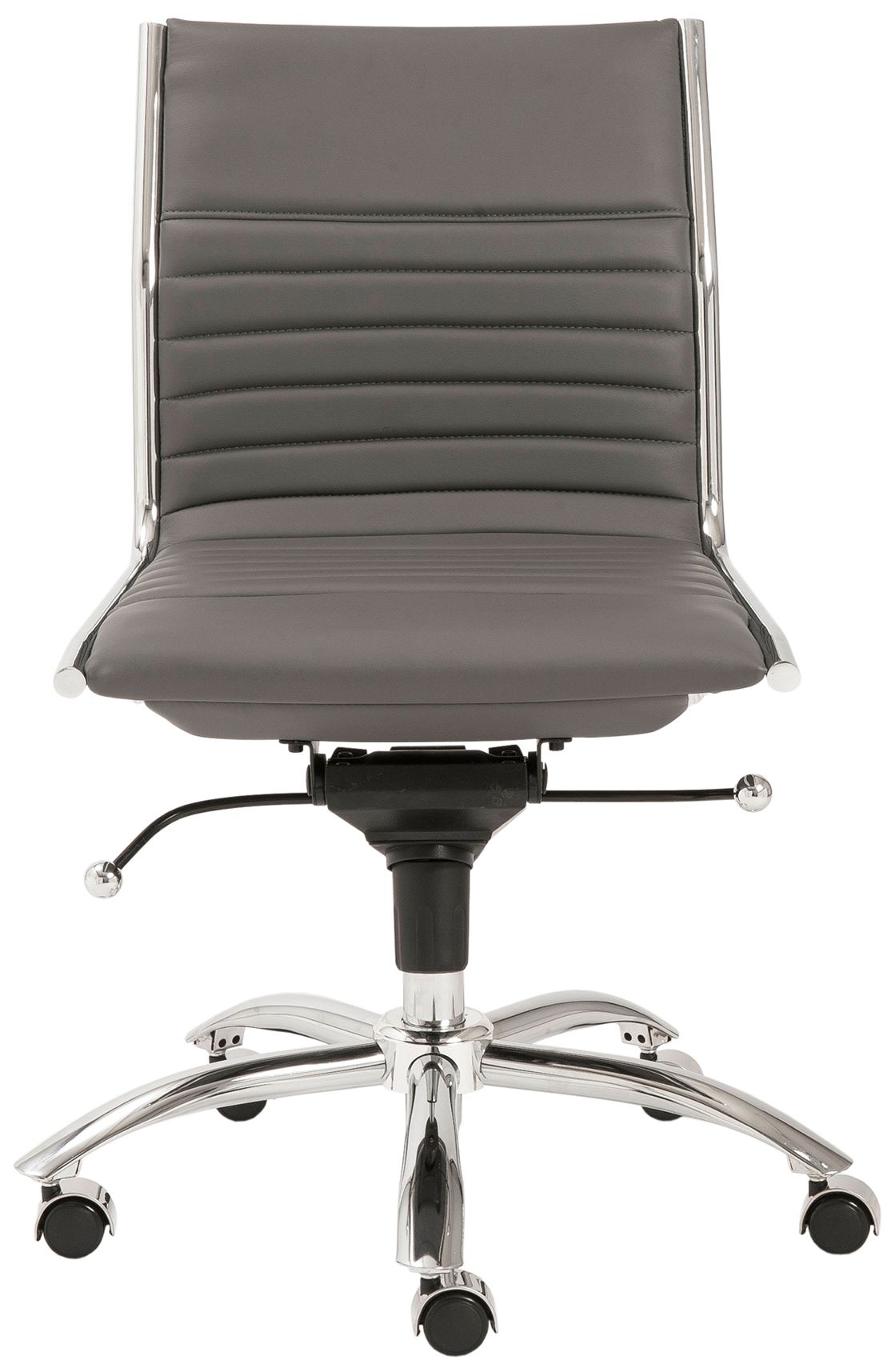 Dirk Low Back Armless Gray Office Chair