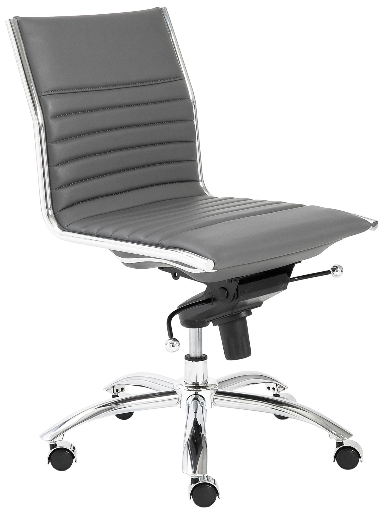 Image 2 Dirk Low Back Armless Gray Office Chair more views
