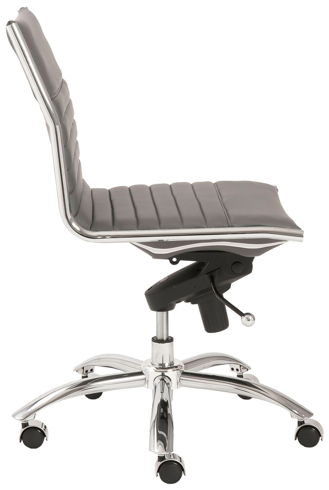 Image 3 Dirk Low Back Armless Gray Office Chair more views