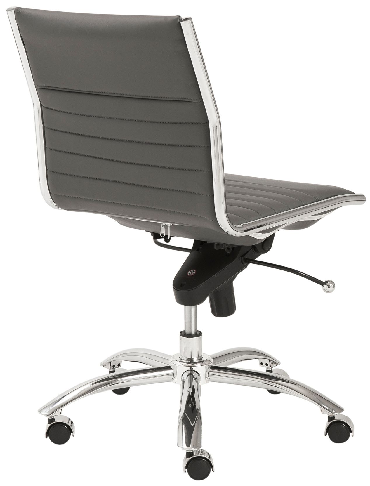 Image 4 Dirk Low Back Armless Gray Office Chair more views
