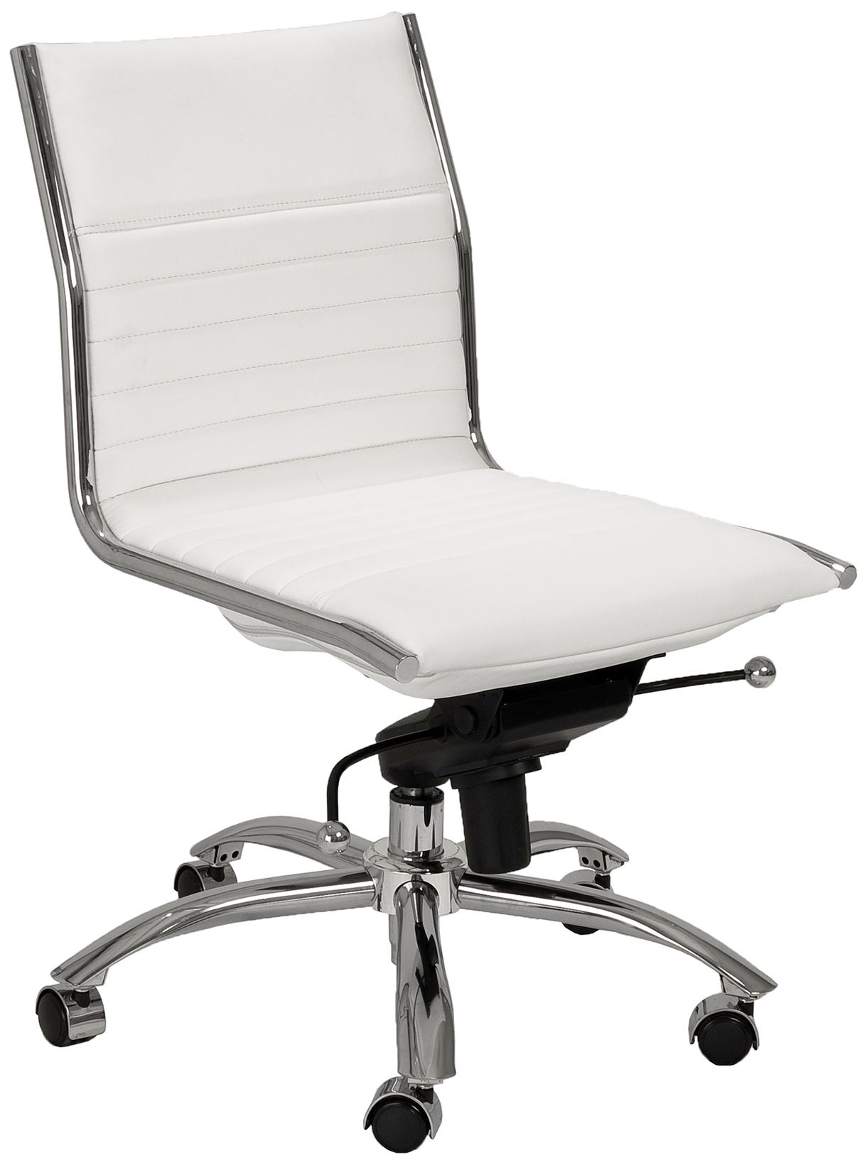 Image 2 Dirk Low Back Armless White Office Chair more views