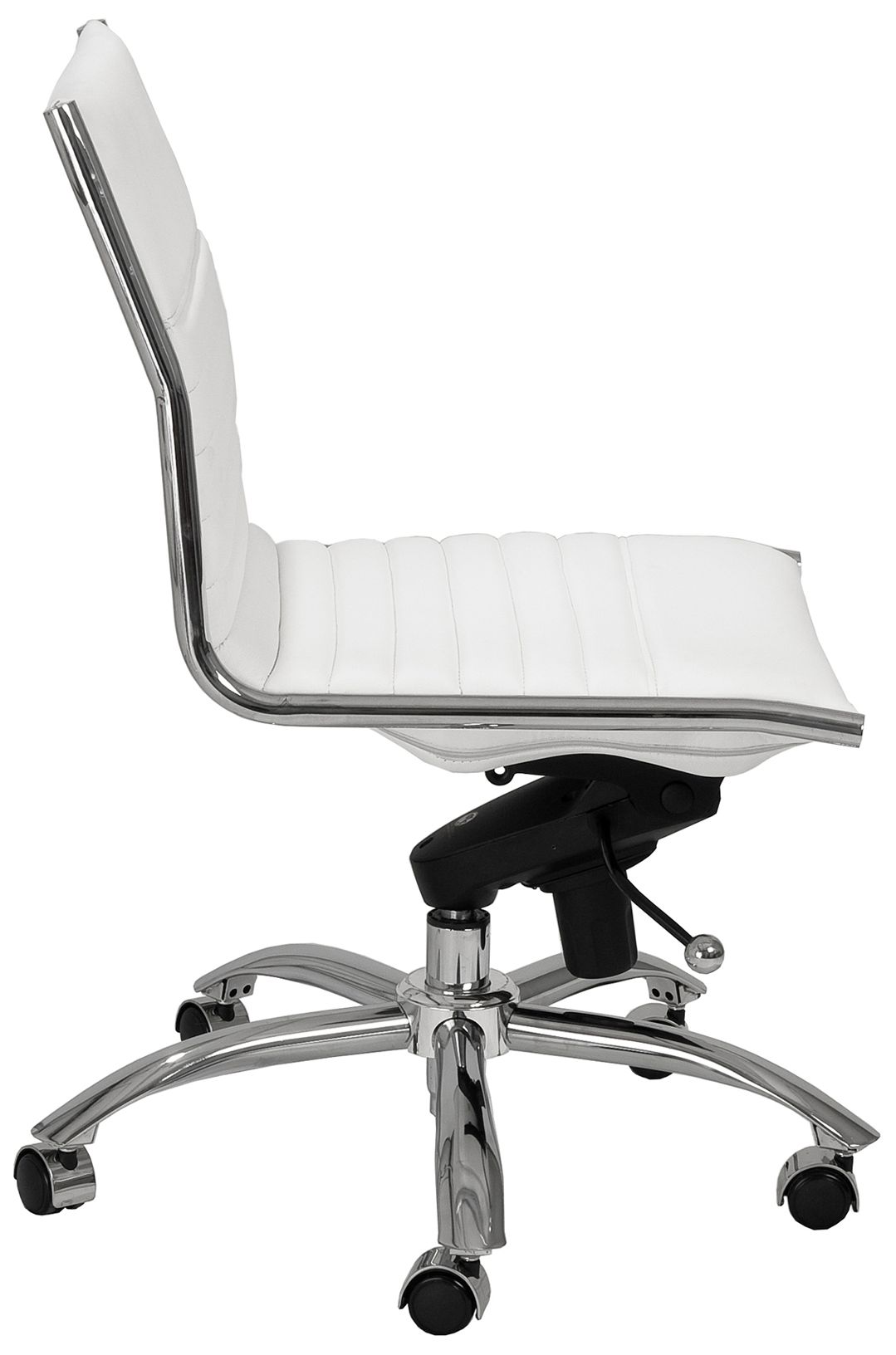 Image 3 Dirk Low Back Armless White Office Chair more views