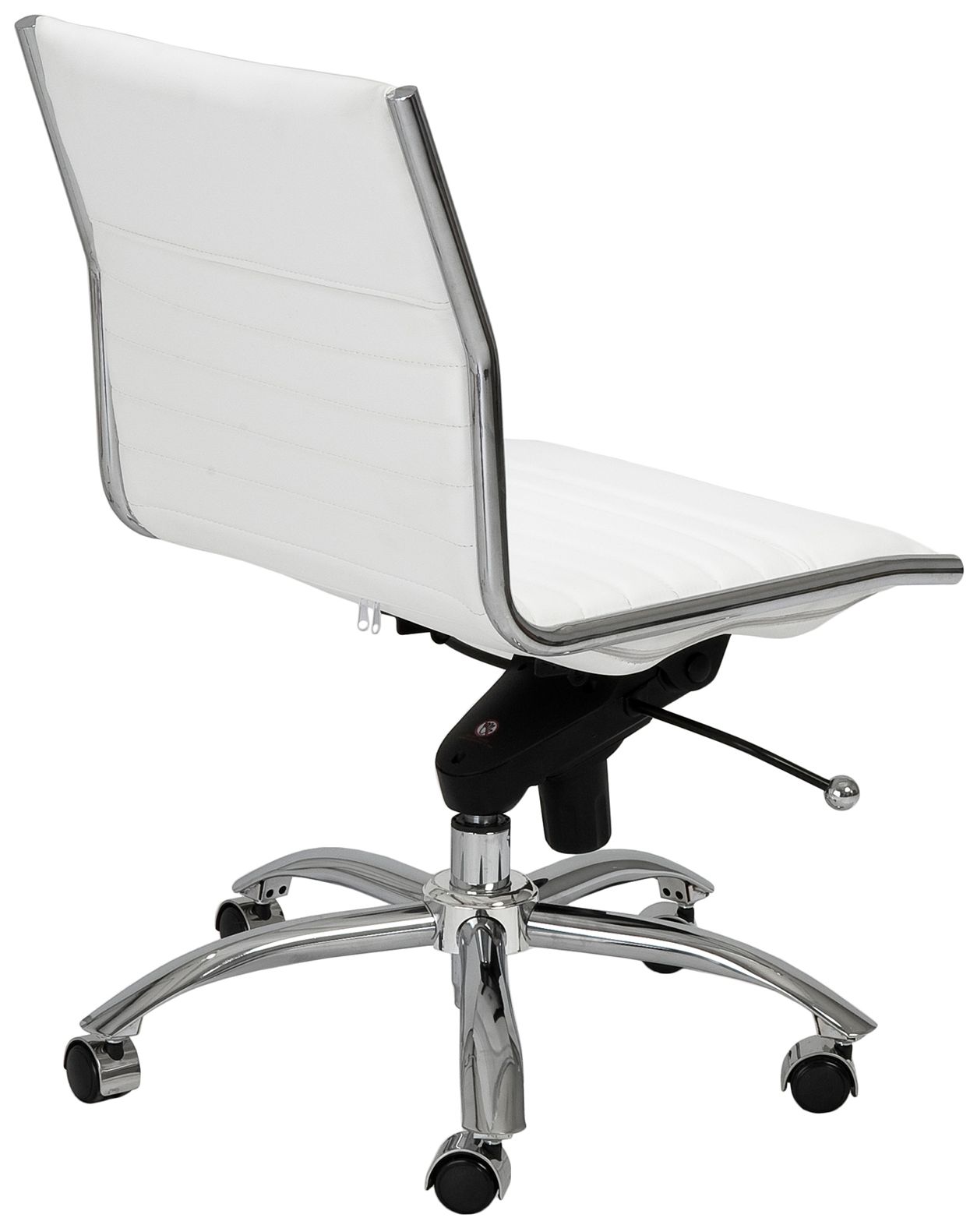Image 4 Dirk Low Back Armless White Office Chair more views
