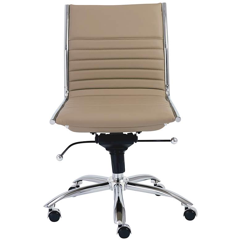 Image 1 Dirk Taupe Armless Adjustable Swivel Office Chair