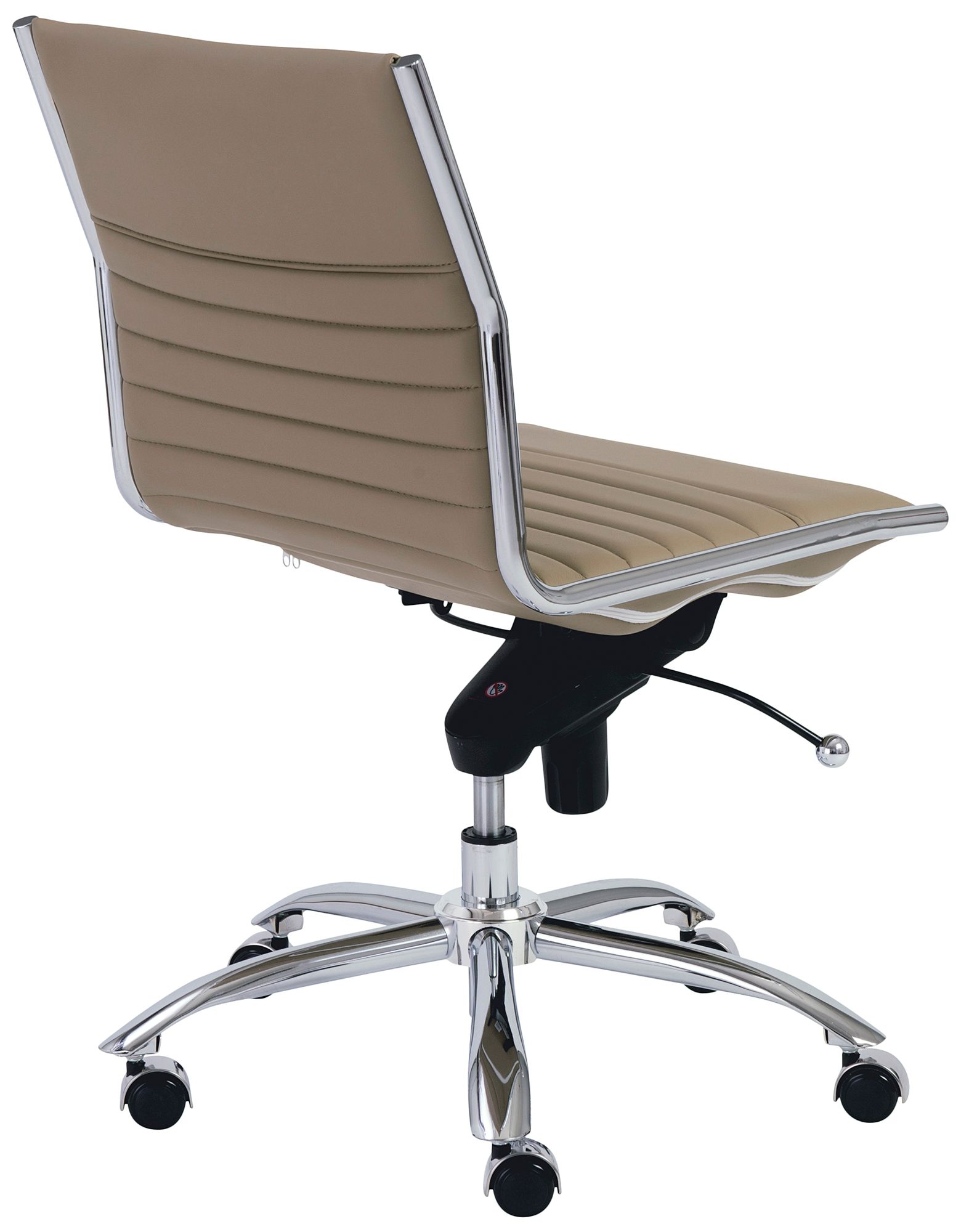 Image 4 Dirk Taupe Armless Adjustable Swivel Office Chair more views
