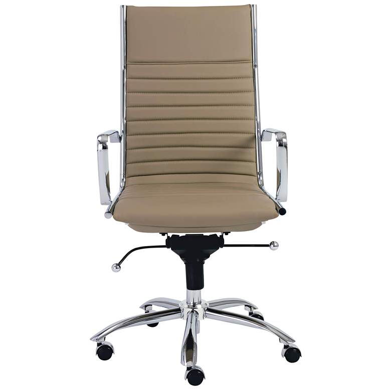 Image 1 Dirk Taupe Leatherette High Back Adjustable Office Chair