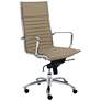 Dirk Taupe Leatherette High Back Adjustable Office Chair