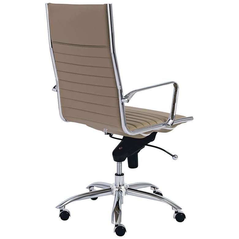 Image 4 Dirk Taupe Leatherette High Back Adjustable Office Chair more views