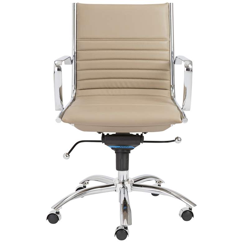 Dirk Taupe Leatherette Low Back Adjustable Office Chair