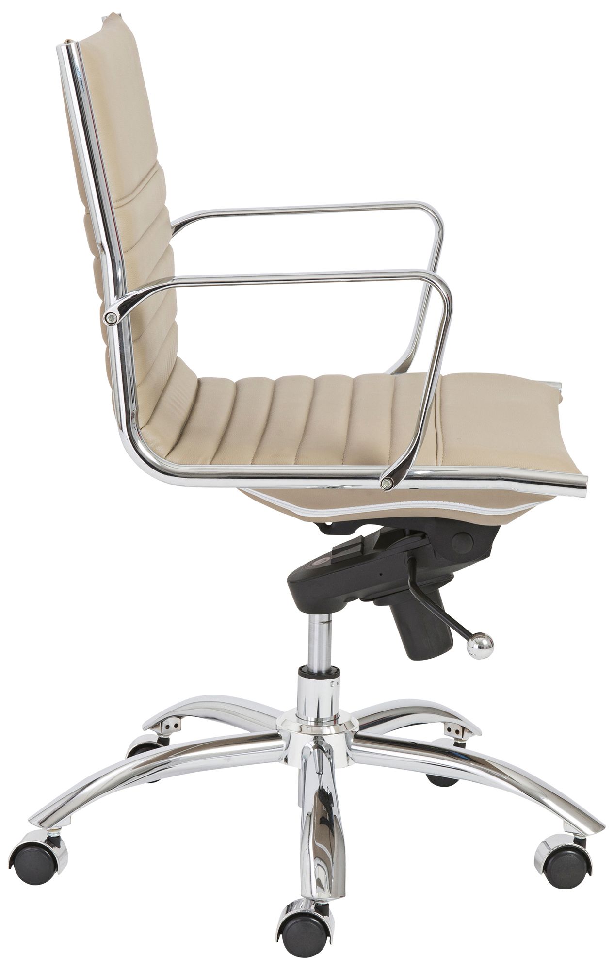 Image 4 Dirk Taupe Leatherette Low Back Adjustable Office Chair more views