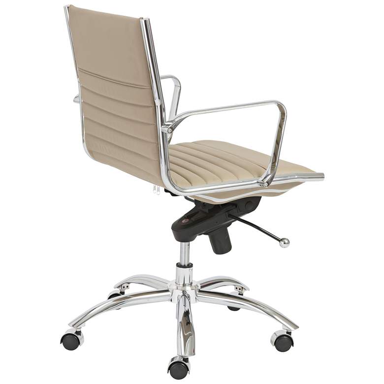 Image 5 Dirk Taupe Leatherette Low Back Adjustable Office Chair more views