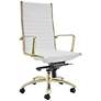 Dirk White Faux Leather High Back Adjustable Office Chair in scene