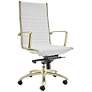 Dirk White Faux Leather High Back Adjustable Office Chair in scene