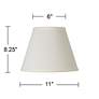 2_Disa Clay Sandstone Linen Empire Lamp Shade 6x11x8.25 (Spider) more views