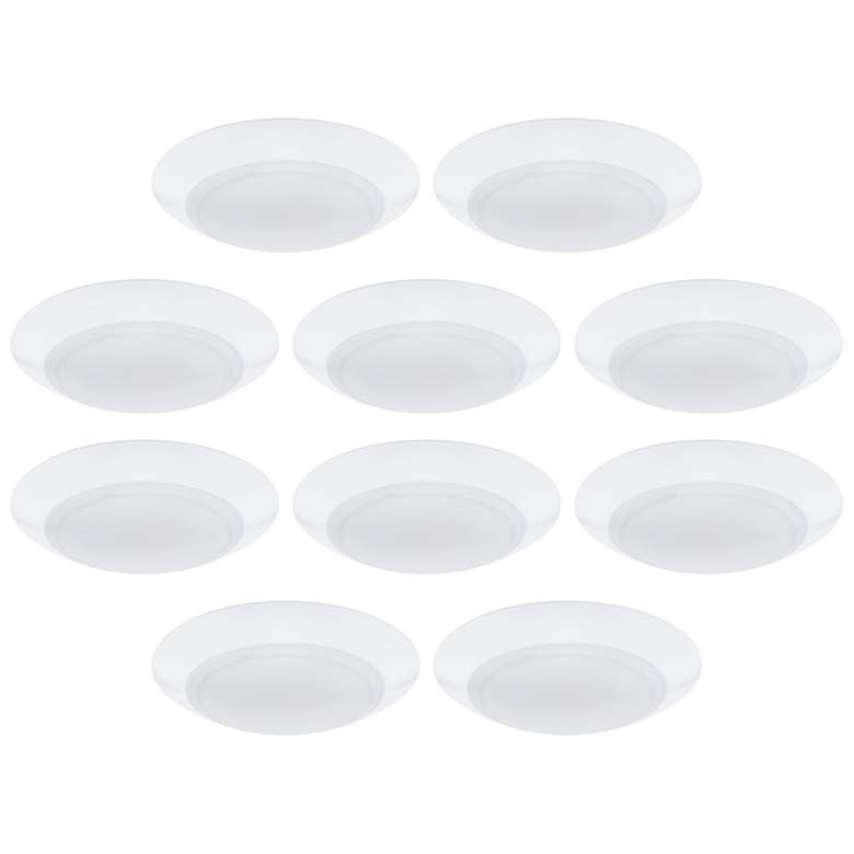 Image 1 Disc 1.25"H x 7.5"W 1-Light Flush Mount in White