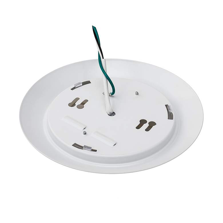 Image 4 Disc 1.25"H x 7.5"W 1-Light Flush Mount in White more views