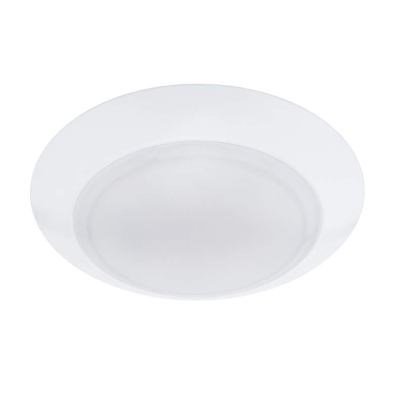 Image 2 Disc 1.25"H x 7.5"W 1-Light Flush Mount in White more views