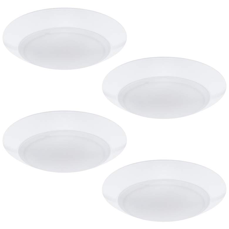Image 1 Disc 1.25"H x 7.5"W 1-Light Flush Mount in White