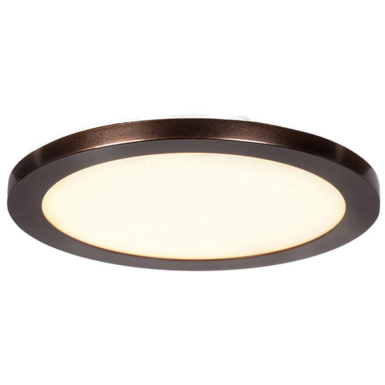 Image 1 Disc 9.5" Bronze LED Flush Mount