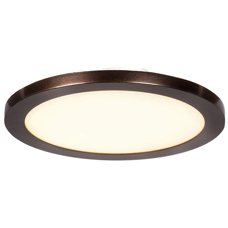 Image 1 Disc 9.5 inch Bronze LED Flush Mount