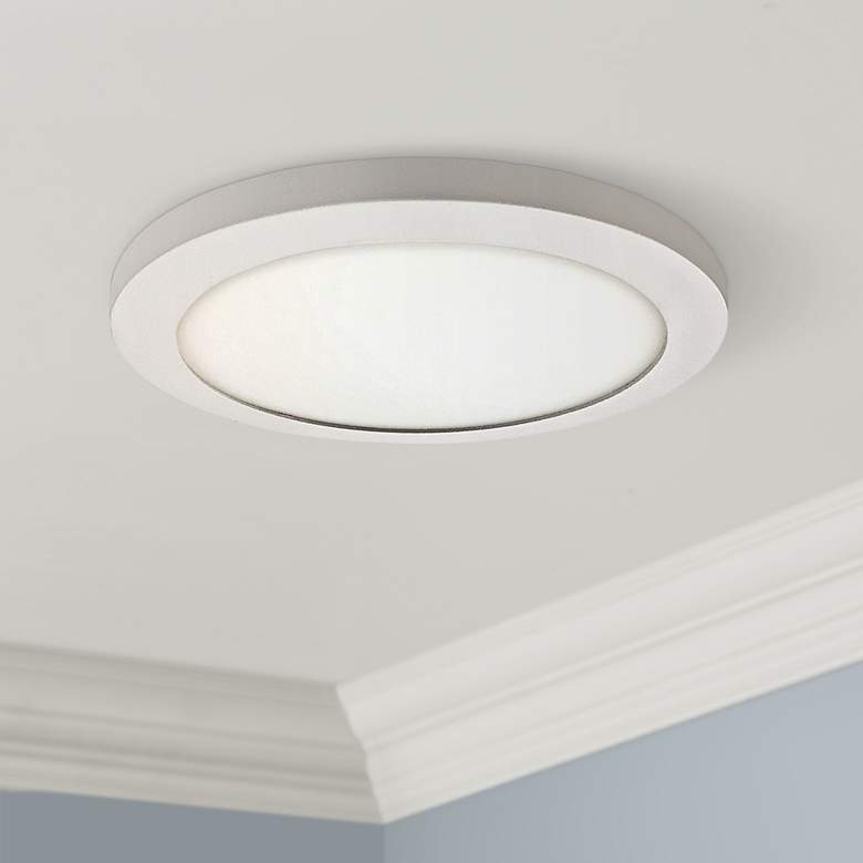 Image 1 Disc 9 1/2" Wide White Round LED Ceiling Light